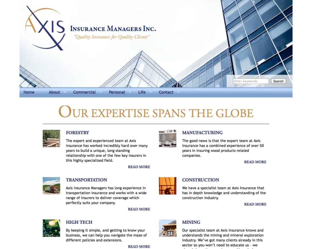 axis-insurance-webpage